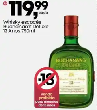 Frangolândia Whisky escocês Buchanan's Deluxe 12 Anos oferta