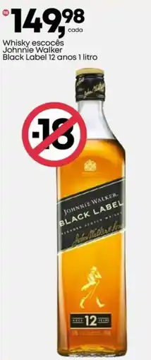 Frangolândia Whisky escocês Johnnie Walker Black Label 12 anos oferta