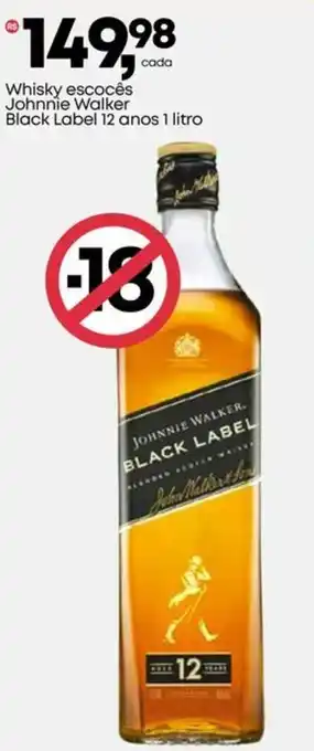 Frangolândia Whisky escocês Johnnie Walker Black Label 12 anos oferta