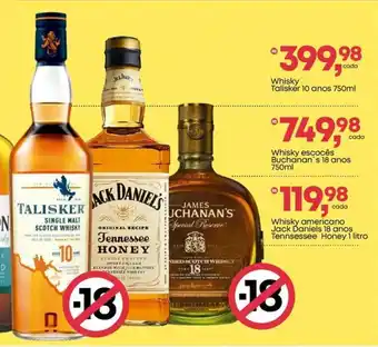 Frangolândia Whisky escocês Buchanan's 18 anos oferta