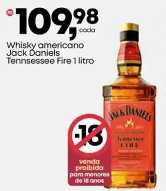 Frangolândia Whisky americano Jack Daniels Tennsessee Fire oferta