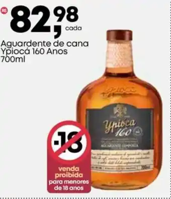 Frangolândia Aguardente de cana Ypiocá 160 Anos oferta