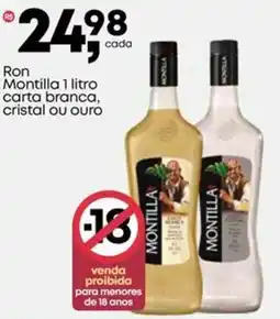 Frangolândia Ron Montilla  carta branca, cristal ou ouro oferta