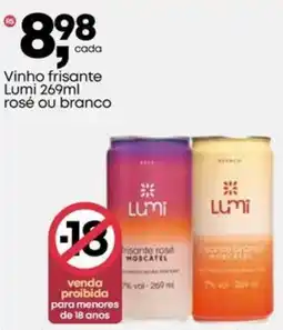 Frangolândia Vinho frisante Lumi  rosé ou branco oferta