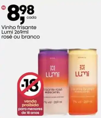 Frangolândia Vinho frisante Lumi  rosé ou branco oferta