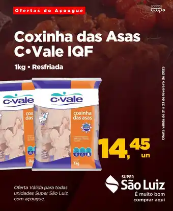 Super São Luiz Coxinha das Asas C Vale IQF oferta