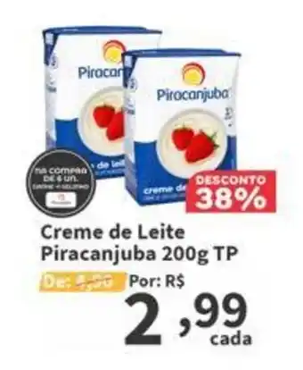 Del Moro Supermercados Creme de Leite Piracanjuba  TP oferta