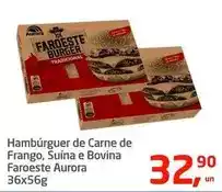 Tenda Atacado Aurora - hambúrguer de carne de frango, suina e bovina faroeste oferta