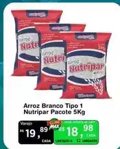 Max Atacadista Nutripar - arroz branco tipo 1 pacote oferta