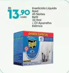 Supper Rissul Raid - inseticida líquido 45 noites refil + o1 aparelho elétrico oferta