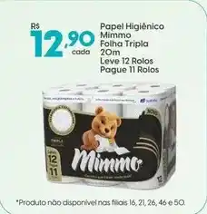 Supper Rissul Mimmo - papel higiênico folha tripla oferta