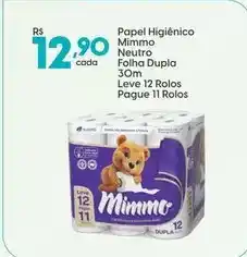 Supper Rissul Mimmo - papel higiênico neutro folha dupla oferta