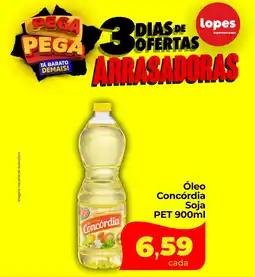 Lopes Supermercados Óleo Concórdia Soja PET oferta