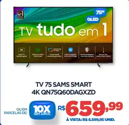 DB Supermercados Tv 75 sams smart 4K QN75Q60DAGXZD oferta