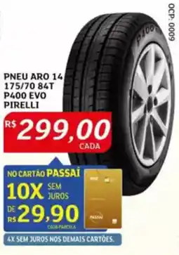 Assaí Atacadista Pneu aro 14 175/70 84t p400 evo pirelli oferta