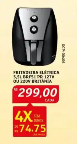 Assaí Atacadista Fritadeira elétrica brf51 pr 127v ou 220v britania oferta