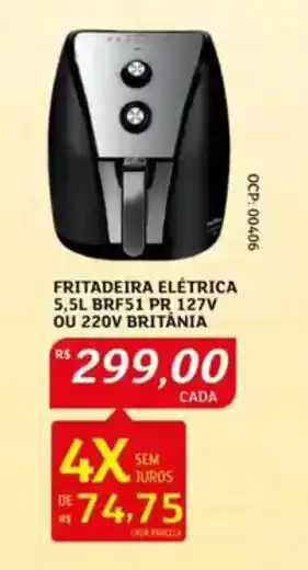 Assaí Atacadista Fritadeira elétrica brf51 pr 127v ou 220v britania oferta