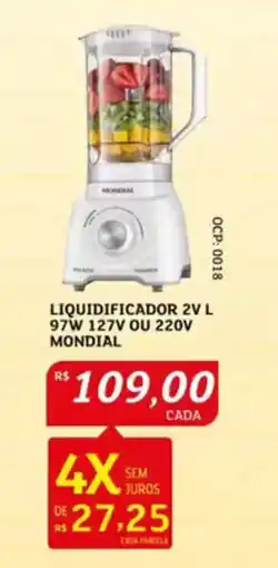 Assaí Atacadista Liquidificador 2v l 97w 127v ou 220v mondial oferta