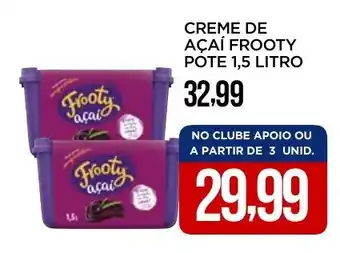 Apoio Mineiro Creme de açaí frooty pote oferta