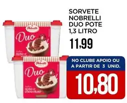 Apoio Mineiro Sorvete nobrelli duo pote oferta