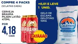 Apoio Mineiro Cerveja brahma pilsen latão oferta