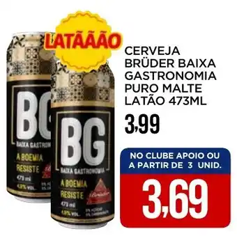 Apoio Mineiro Cerveja brüder baixa gastronomia puro malte latão oferta