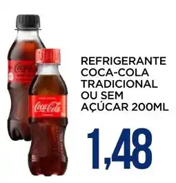 Apoio Mineiro Refrigerante coca-cola tradicional ou sem açúcar oferta