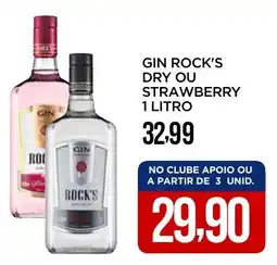 Apoio Mineiro Gin rock's dry ou strawberry oferta