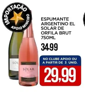 Apoio Mineiro Espumante argentino el solar de orfila brut oferta