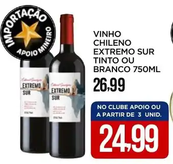 Apoio Mineiro Vinho chileno extremo sur tinto ou branco oferta