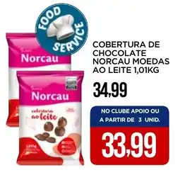 Apoio Mineiro Cobertura de chocolate norcau moedas ao leite oferta