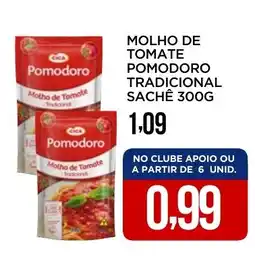 Apoio Mineiro Molho de tomate pomodoro tradicional sachê oferta