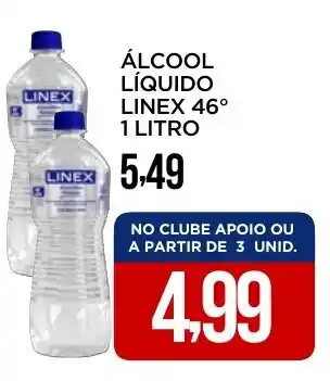 Apoio Mineiro Álcool líquido linex 46° oferta