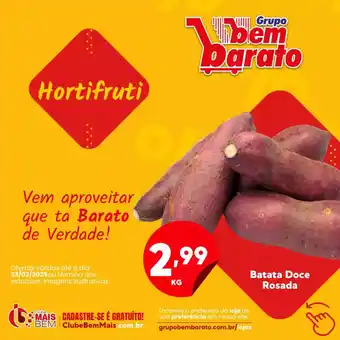 Supermercado Bem Barato Batata Doce Rosada oferta