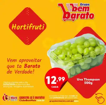 Supermercado Bem Barato Uva Thompson oferta