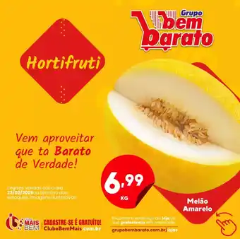 Supermercado Bem Barato Melão Amarelo oferta