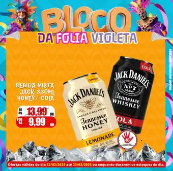 Violeta Supermercados Bebida mista jack honey/ cola oferta