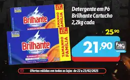 Supermercados Big Compra Detergente em Pó Brilhante Cartucho  cada oferta