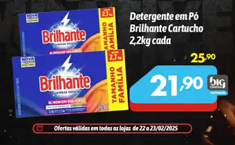 Supermercados Big Compra Detergente em Pó Brilhante Cartucho  cada oferta