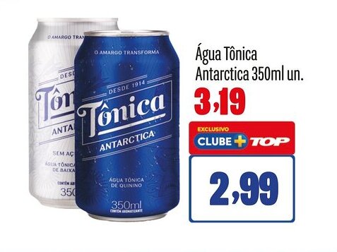 Rede Top Água Tônica Antarctica oferta