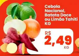 Vivendas Supermercados Cebola Nacional, Batata Doce ou Limão Tahiti oferta