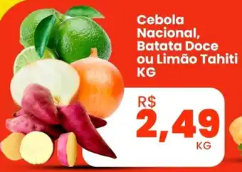 Vivendas Supermercados Cebola Nacional, Batata Doce ou Limão Tahiti oferta