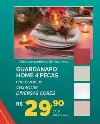Carajás Guardanapo Home 4 Pecas oferta