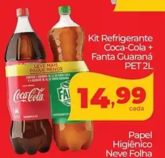 Lopes Supermercados Kit Refrigerante Coca-Cola + Fanta Guaraná PET oferta