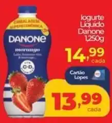 Lopes Supermercados logurte Líquido Danone oferta