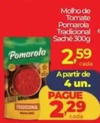 Lopes Supermercados Molho de Tomate Pomarola Tradicional Sache oferta