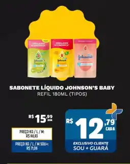 Supermercado Guará Sabonete líquido johnson's baby refil (tipos) oferta