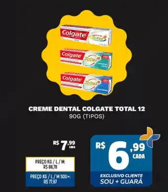 Supermercado Guará Creme dental colgate total 12 (tipos) oferta