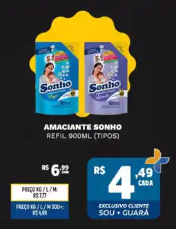 Supermercado Guará Amaciante sonho refil (tipos) oferta