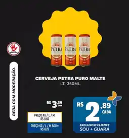 Supermercado Guará Cerveja petra puro malte oferta